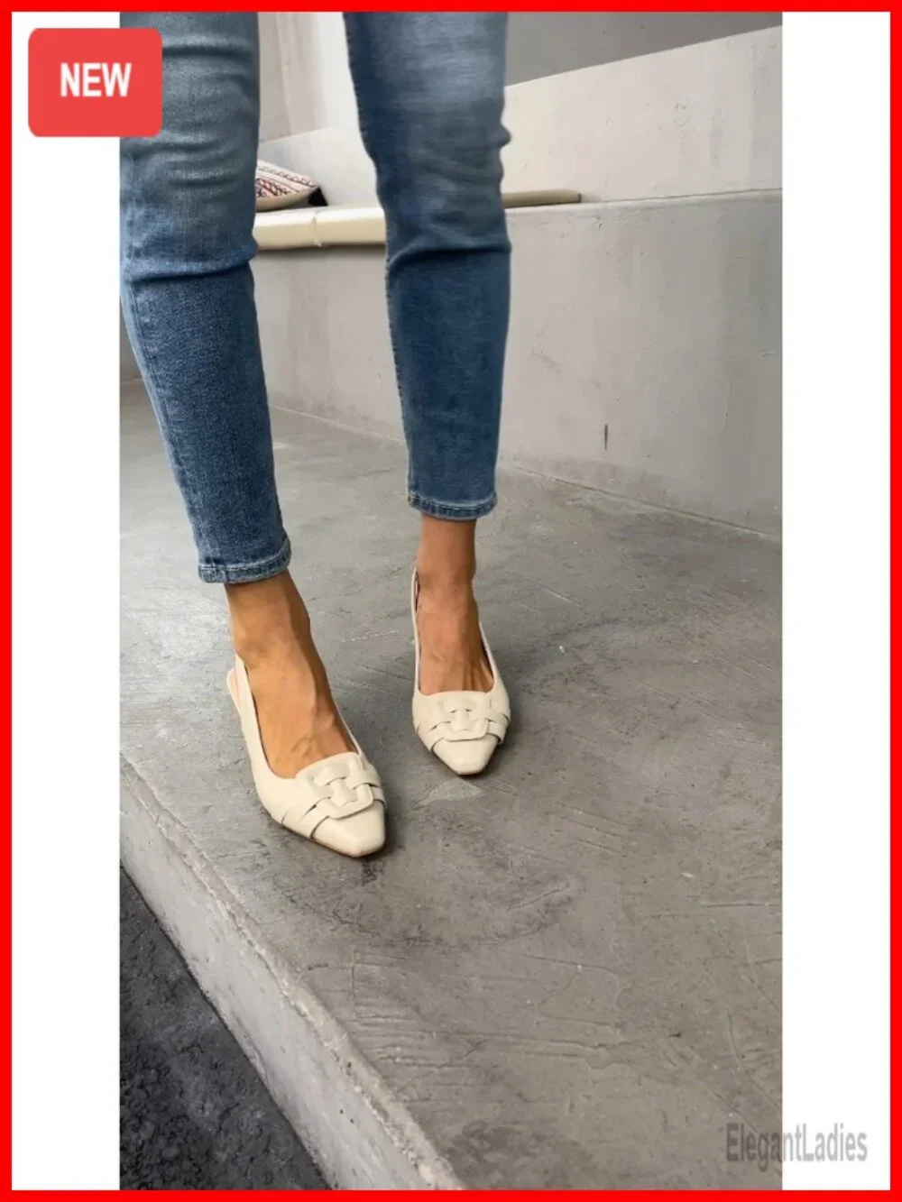 Womens Slingback Kitten Heels Pointed Closed Toe Dress Pumps